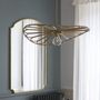 Mirrors - MARGAUX mirror in aged gold metal - H. 120 cm - BLANC D'IVOIRE