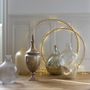 Vases - Vase bonbonne JEANNE en verre transparent et argent - BLANC D'IVOIRE