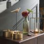 Objets de décoration - Set de deux statues OISEAUX en manguier et métal - BLANC D'IVOIRE