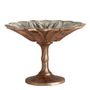 Objets de décoration - Coupe FLEUR en verre mercurisé argent antique - ? 20 cm - BLANC D'IVOIRE