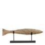 Decorative objects - FISH statue in mango wood and metal - Large model - BLANC D'IVOIRE