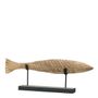 Decorative objects - FISH statue in mango wood and metal - Large model - BLANC D'IVOIRE