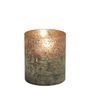 Bougeoirs et photophores  - Photophore vase Eden doré antique mat - BLANC D'IVOIRE
