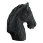 Decorative objects - HORSE statue in mango wood - Black - BLANC D'IVOIRE