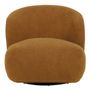 Armchairs - LISETTE swivel armchair in terrycloth - Curry - BLANC D'IVOIRE