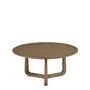 Tables basses - Table basse MAXINE ronde - Petit modèle - ø 80 x 30 cm - BLANC D'IVOIRE