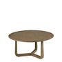 Tables basses - Table basse MAXINE ronde - Petit modèle - ø 80 x 30 cm - BLANC D'IVOIRE