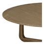 Tables basses - Table basse MAXINE ronde - Petit modèle - ø 80 x 30 cm - BLANC D'IVOIRE