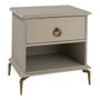 Night tables - GABRIELLE taupe bedside table - BLANC D'IVOIRE