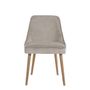 Chairs - MARCUS chair in greige velvet - BLANC D'IVOIRE