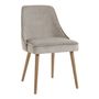 Chairs - MARCUS chair in greige velvet - BLANC D'IVOIRE