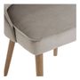 Chairs - MARCUS chair in greige velvet - BLANC D'IVOIRE