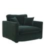 Fauteuils - Fauteuil ANGIE en velours - Vert forêt - BLANC D'IVOIRE