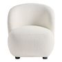 Fauteuils - Fauteuil LISETTE en bouclette - Crème - Petit modèle - BLANC D'IVOIRE