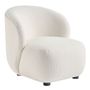 Fauteuils - Fauteuil LISETTE en bouclette - Crème - Petit modèle - BLANC D'IVOIRE