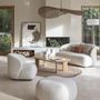 Fauteuils - Fauteuil LISETTE en bouclette - Crème - Petit modèle - BLANC D'IVOIRE
