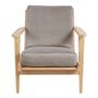Armchairs - JULES armchair in velvet - Pearl gray - BLANC D'IVOIRE