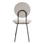 Chaises - Chaise COLETTE en velours et métal - Gris perle - BLANC D'IVOIRE