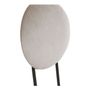 Chaises - Chaise COLETTE en velours et métal - Gris perle - BLANC D'IVOIRE