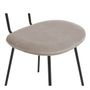 Chaises - Chaise COLETTE en velours et métal - Gris perle - BLANC D'IVOIRE