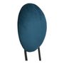 Chaises - Chaise COLETTE en velours et métal - Bleu nuit - BLANC D'IVOIRE