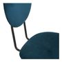 Chaises - Chaise COLETTE en velours et métal - Bleu nuit - BLANC D'IVOIRE