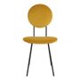 Chairs - COLETTE chair in velvet and metal - Safran - BLANC D'IVOIRE