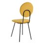 Chairs - COLETTE chair in velvet and metal - Safran - BLANC D'IVOIRE