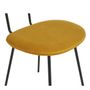 Chairs - COLETTE chair in velvet and metal - Safran - BLANC D'IVOIRE