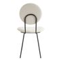 Chaises - Chaise COLETTE en bouclette et métal - Crème - BLANC D'IVOIRE