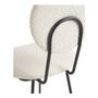 Chaises - Chaise COLETTE en bouclette et métal - Crème - BLANC D'IVOIRE