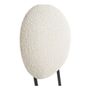 Chaises - Chaise COLETTE en bouclette et métal - Crème - BLANC D'IVOIRE