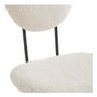 Chaises - Chaise COLETTE en bouclette et métal - Crème - BLANC D'IVOIRE