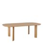 Other tables - SIMONA light oak table - 220 x 110 x 75 cm - BLANC D'IVOIRE
