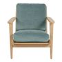Armchairs - JULES armchair in velvet - Celadon blue - BLANC D'IVOIRE