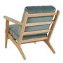 Armchairs - JULES armchair in velvet - Celadon blue - BLANC D'IVOIRE