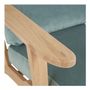 Armchairs - JULES armchair in velvet - Celadon blue - BLANC D'IVOIRE