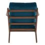Fauteuils - Fauteuil JULES en velours - Bleu nuit - BLANC D'IVOIRE
