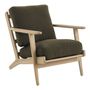 Fauteuils - Fauteuil JULES en bouclette - Kaki - BLANC D'IVOIRE