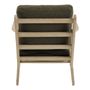 Fauteuils - Fauteuil JULES en bouclette - Kaki - BLANC D'IVOIRE