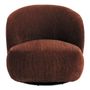 Armchairs - LISETTE armchair in corduroy - Brick red - BLANC D'IVOIRE