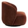 Armchairs - LISETTE armchair in corduroy - Brick red - BLANC D'IVOIRE