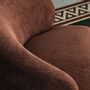 Armchairs - LISETTE armchair in corduroy - Brick red - BLANC D'IVOIRE