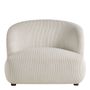 Armchairs - LISETTE wide armchair in corduroy - Cream - BLANC D'IVOIRE