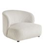 Armchairs - LISETTE wide armchair in corduroy - Cream - BLANC D'IVOIRE
