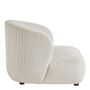 Armchairs - LISETTE wide armchair in corduroy - Cream - BLANC D'IVOIRE
