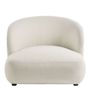 Fauteuils - Fauteuil LISETTE large en bouclette - Crème - BLANC D'IVOIRE