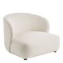 Fauteuils - Fauteuil LISETTE large en bouclette - Crème - BLANC D'IVOIRE