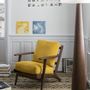 Fauteuils - Fauteuil JULES en velours - Safran - BLANC D'IVOIRE