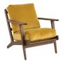 Fauteuils - Fauteuil JULES en velours - Safran - BLANC D'IVOIRE